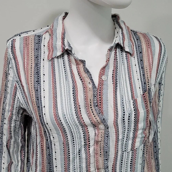 DYLAN LUX SLUB STRIPE SHIRT MULTI - Picture 3 of 13